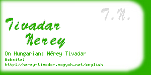 tivadar nerey business card